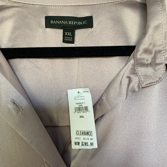 Banana Republic Mauve Satin Long Sleeve Dress - Picture 8 of 13